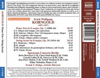 CD Erich Wolfgang Korngold: Piano Trio • String Sextet