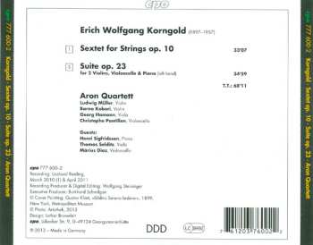 CD Erich Wolfgang Korngold: Sextet Op. 10 / Suite Op. 23