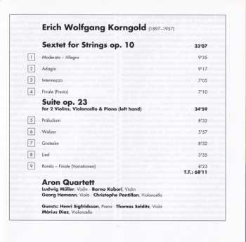 CD Erich Wolfgang Korngold: Sextet Op. 10 / Suite Op. 23
