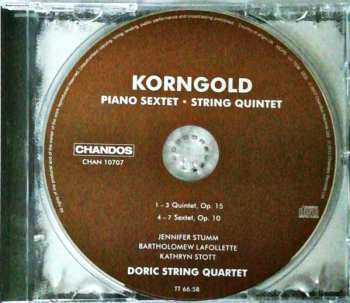 CD Erich Wolfgang Korngold: String Sextet - Piano Quintet