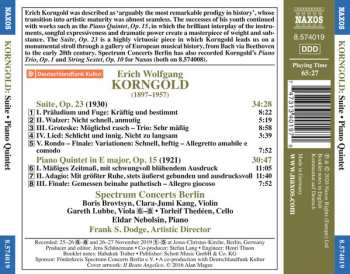 CD Erich Wolfgang Korngold: Suite, Op. 23 • Piano Quintet, Op. 15