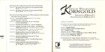 CD Erich Wolfgang Korngold: Sinfonietta In B Major, Op. 5 • Violin Concerto In D Major, Op. 35
