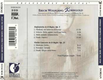 CD Erich Wolfgang Korngold: Sinfonietta In B Major, Op. 5 • Violin Concerto In D Major, Op. 35