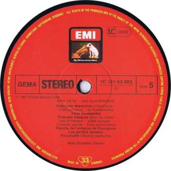 6LP/Box Set Erik Satie: Das Klavierwerk