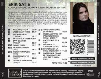 CD Erik Satie: Complete Piano Works - 1, New Salabert Edition