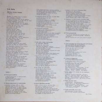 LP Erik Satie: Pieces Pour Piano (Volume 1)