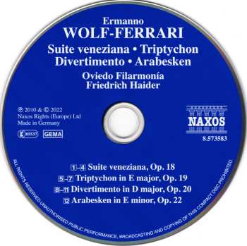 CD Friedrich Haider: Suite Veneziana • Triptychon • Divertimento