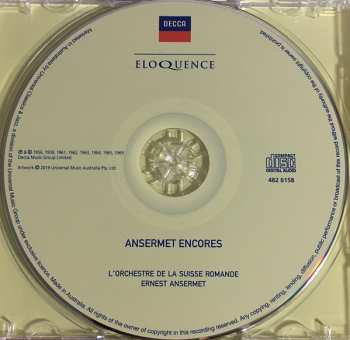 CD Ernest Ansermet: Ansermet Encores
