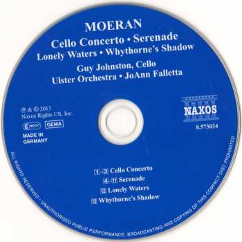 CD Ulster Orchestra: Cello Concerto • Serenade • Lonely Waters • Whythorne's Shadow