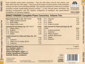 CD Ernst Krenek: Complete Piano Concertos, Volume Two