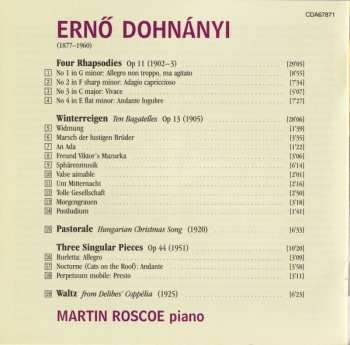 CD Ernst von Dohnányi: The Complete Solo Piano Music Volume One
