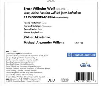 CD Kölner Akademie: Jesu, Deine Passion Will Ich Jetzt Bedenken (Passionsoratorium)