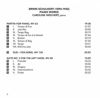 CD Erwin Schulhoff: Piano Works • 1