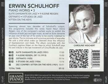 CD Erwin Schulhoff: Piano Works • 3