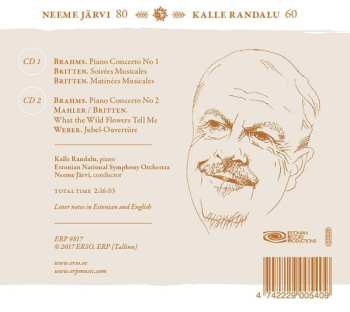 2CD Estonian National Symphony Orchestra: Brahms: Piano Concertos; Rossini/Britten, Mahler/Britten, Weber