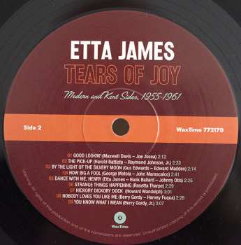 LP Etta James: Tears Of Joy Modern and Kent Sides 1955-1961 LTD