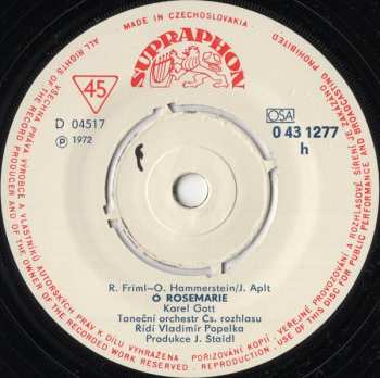 SP Karel Gott: Ó Rosemarie / Indiánská Píseň Lásky