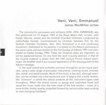 CD Evelyn Glennie: Veni, Veni, Emmanuel
