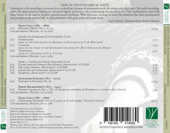 CD Franz Liszt: Hungarian Rhapsody No. 9, Venezia E Napoli, Lieder Von Schubert, Mephisto Waltz No.1 / Fantasie Op. 28 / Moment Musicaux No.3