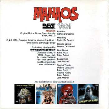 CD Fabio Frizzi: Manaos (Original Motion Picture Soundtrack) LTD
