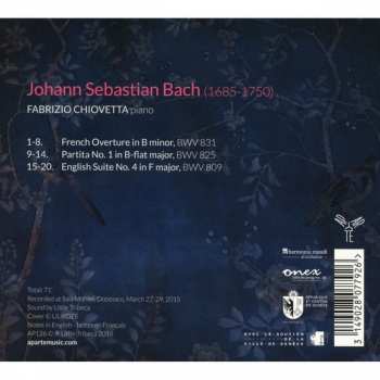 CD Johann Sebastian Bach: Keyboard Suites BWV 809 • 825 • 831