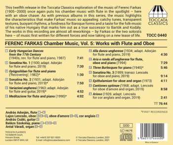 CD András Adorján: Chamber Music, Volume Five: Works With Flute And Oboe