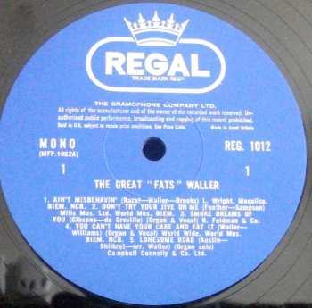 LP Fats Waller: The Great "Fats" Waller
