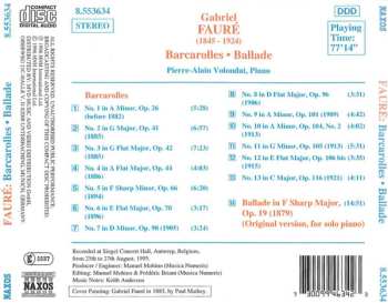 CD Gabriel Fauré: Barcarolles - Ballade