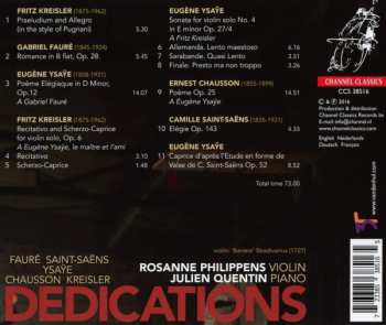 CD Camille Saint-Saëns: Dedications