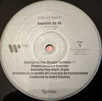 LP Dietrich Fischer-Dieskau: Requiem, Op.48