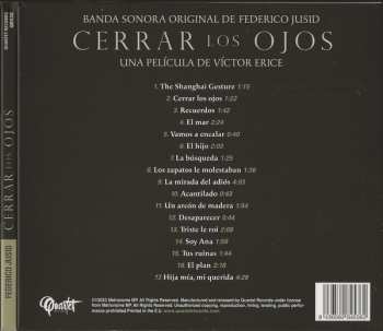 CD Federico Jusid: Cerrar Los Ojos (Banda Sonora Original) LTD