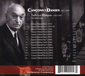 CD Frederic Mompou: Cançons I Danses