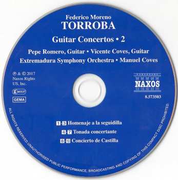 CD Federico Moreno Torroba: Guitar Concertos - 2