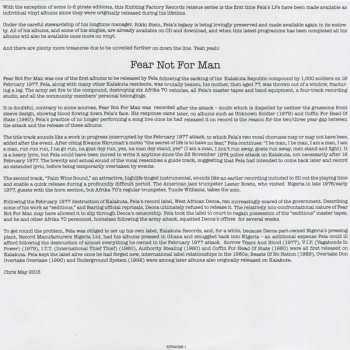 LP Fela Kuti: Fear Not For Man