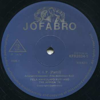 LP Fela Kuti: V.I.P. (Vagabonds In Power) Vol. 1 Live In Berlin
