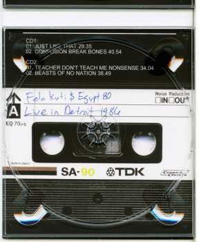 2CD Fela Kuti: Live In Detroit 1986