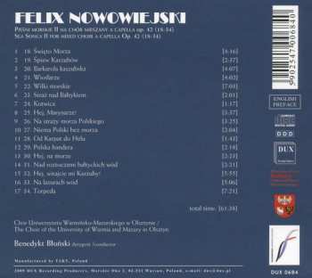 CD Feliks Nowowiejski: Pieśni Morskie II Na Chór Mieszany A Capella Op. 42 /Nr 18-34/ = Sea Songs II For Mixed Choir A Capella Op. 42 /Nos 18-34/