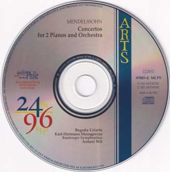 CD Felix Mendelssohn-Bartholdy: Concertos For 2 Pianos And Orchestra