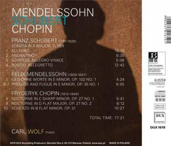 CD Frédéric Chopin: Mendelssohn Schubert Chopin