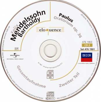 2CD Felix Mendelssohn-Bartholdy: Paulus - Oratorium Op. 36