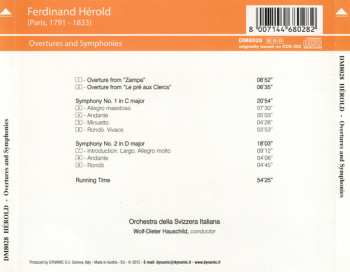 CD Orchestra Della Radio Televisione Della Svizzera Italiana: Overtures And Symphonies