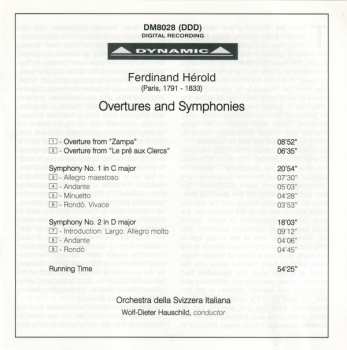 CD Orchestra Della Radio Televisione Della Svizzera Italiana: Overtures And Symphonies