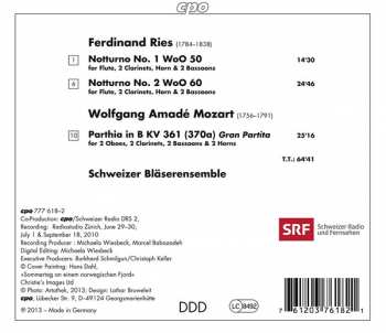 CD Wolfgang Amadeus Mozart: Notturni; Gran Partita