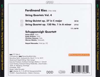 CD Ferdinand Ries: String Quartets Vol. 4