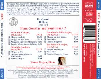 CD Ferdinand Ries: Piano Sonatas And Sonatinas • 2
