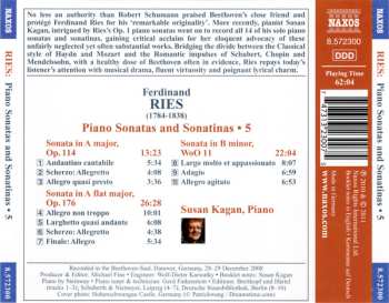 CD Ferdinand Ries: Piano Sonatas And Sonatinas • 5