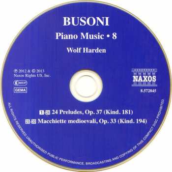 CD Ferruccio Busoni: Piano Music • 8