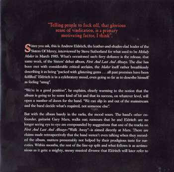 CD The Sisters Of Mercy: First And Last And Always DIGI