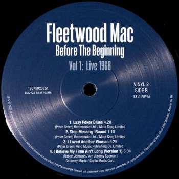 3LP Fleetwood Mac: Before The Beginning Vol 1: Live 1968