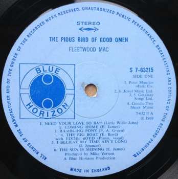 LP Fleetwood Mac: The Pious Bird Of Good Omen